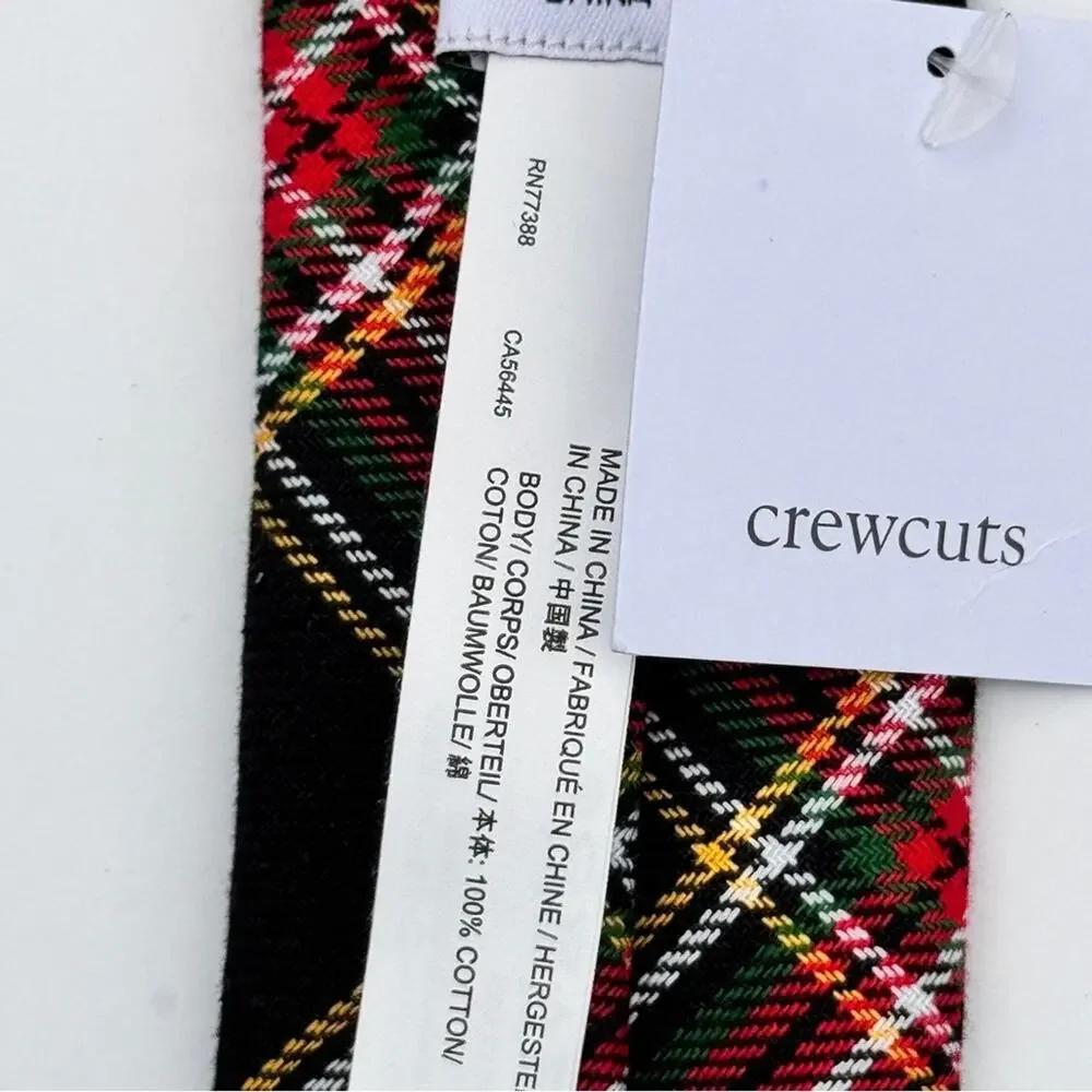 Crewcuts Boys Seasonal Holiday Plaid Print Dressy Preppy Tie Sz 42 inches